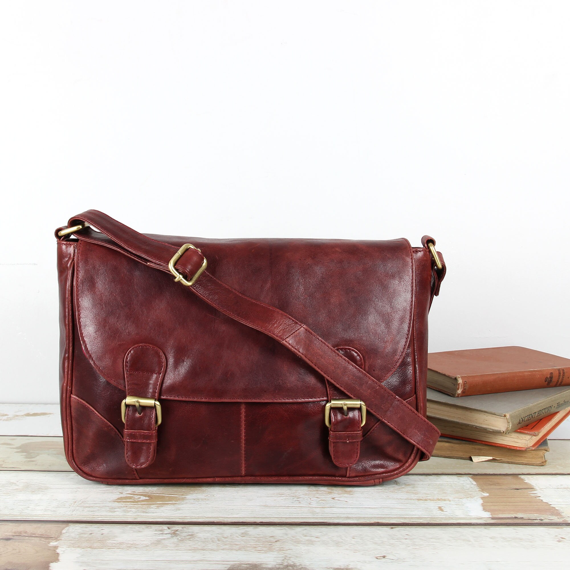 Leather Satchel Messenger Bag Leather Handbag Shoulderbag | Etsy