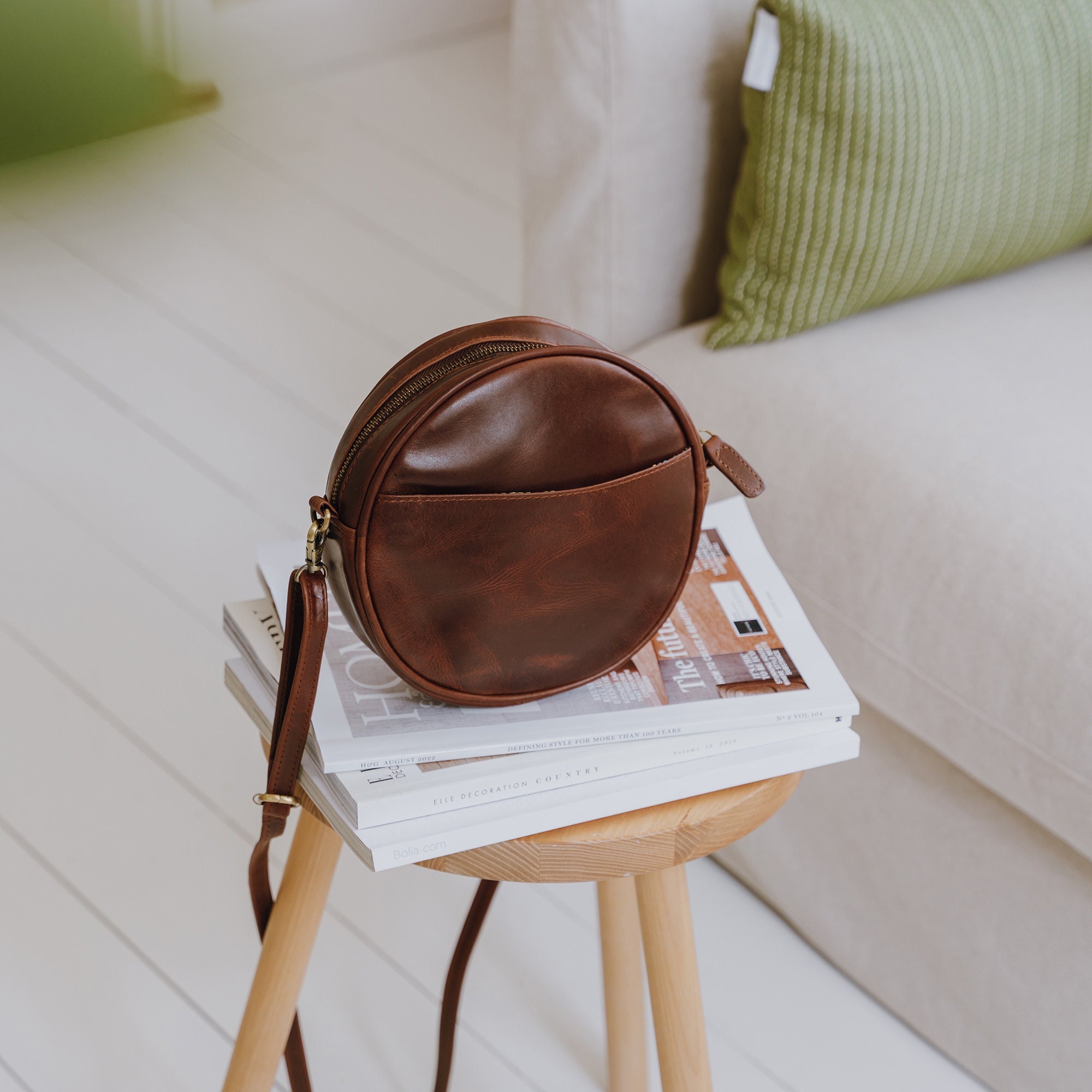 Mabel Woven Leather Shoulder Bag