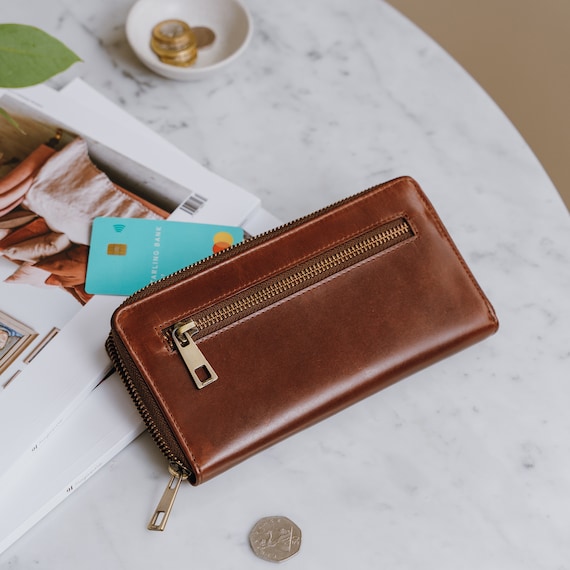 Leather Zip Coin Wallet