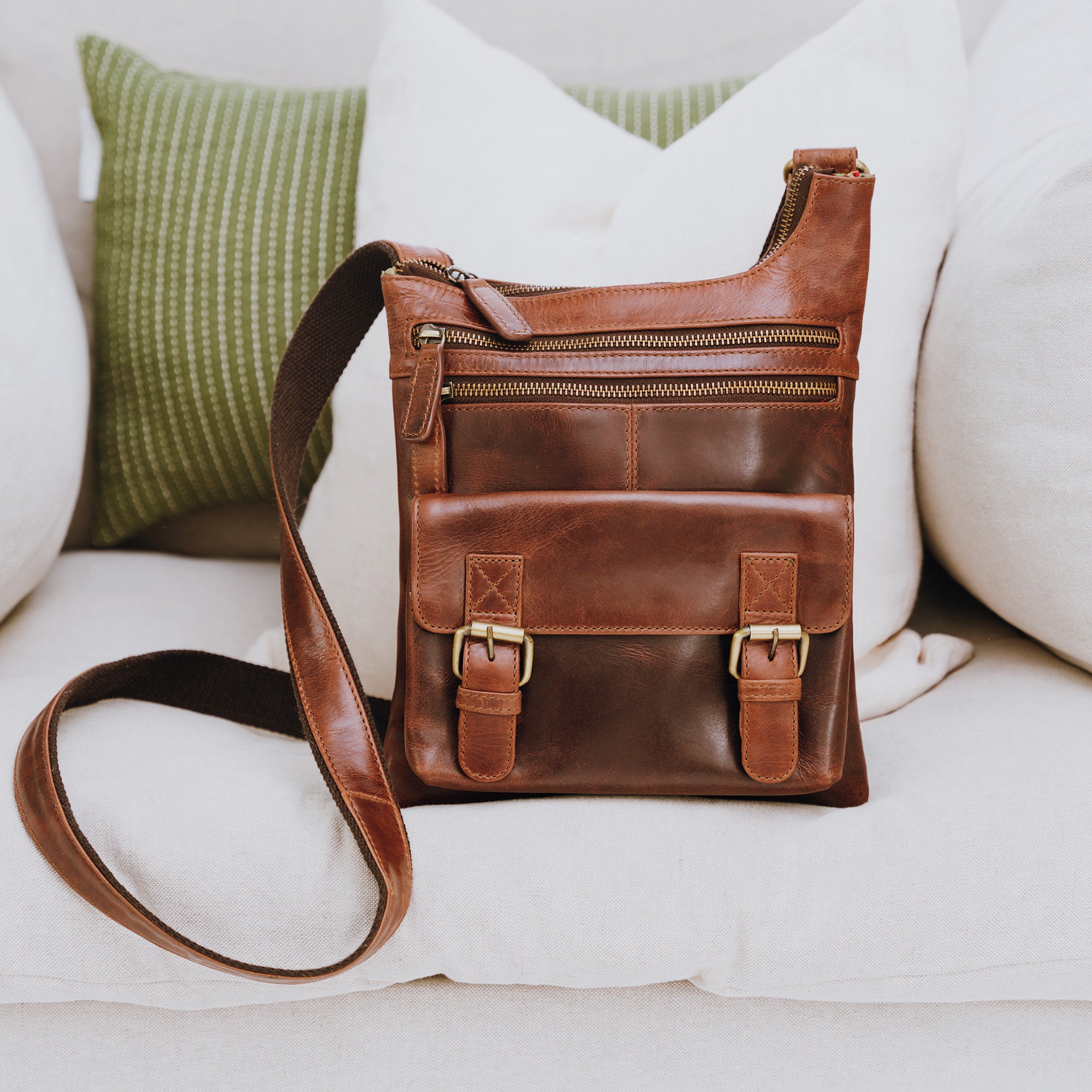 Real leather cross body bags sale