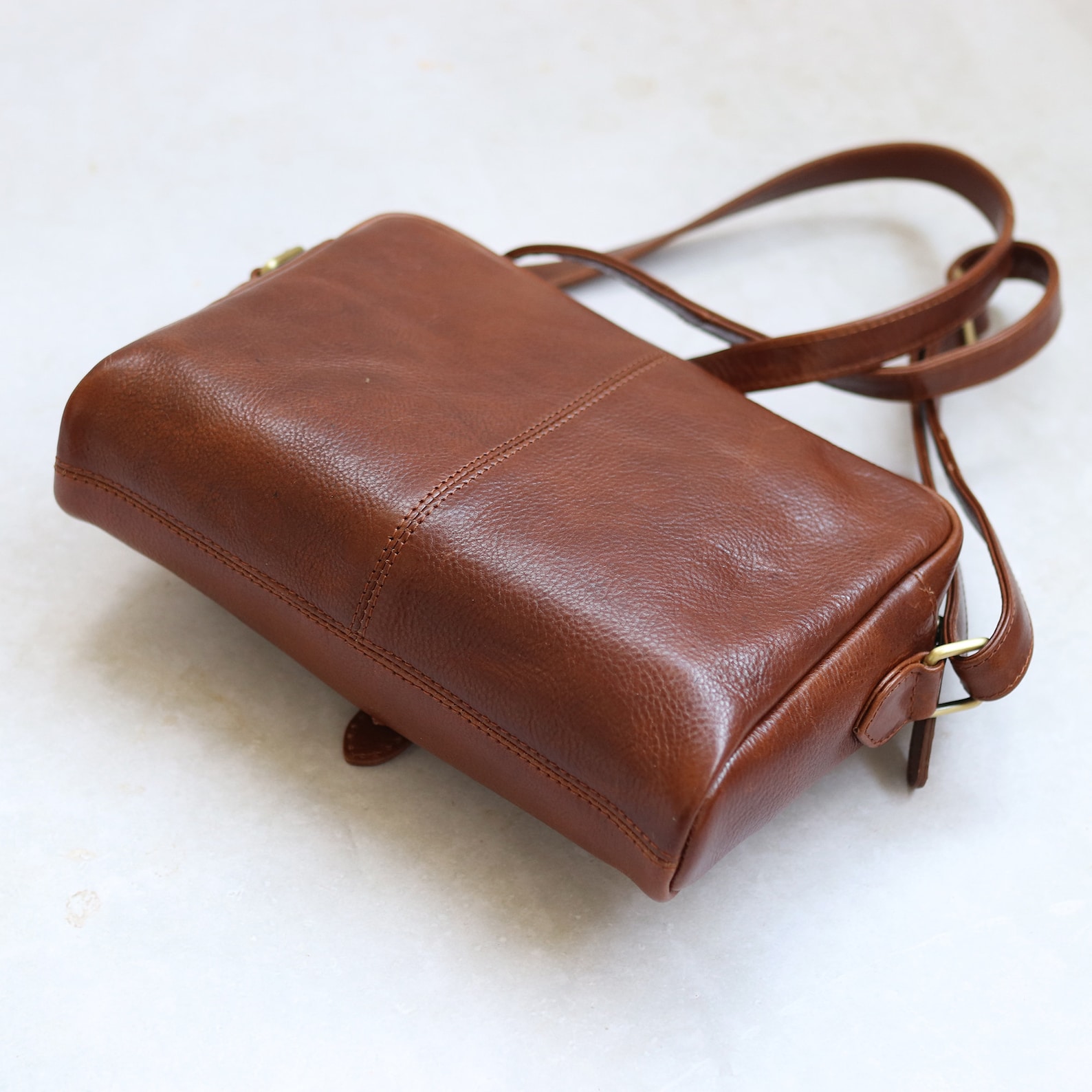 Leather Crossbody Bag With Pocket Tan Leather Shoulder Bag - Etsy