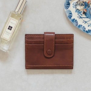 Porte-cartes en cuir pour femme Will, porte-cartes de crédit en cuir, sac à main en cuir pour femme, fauve