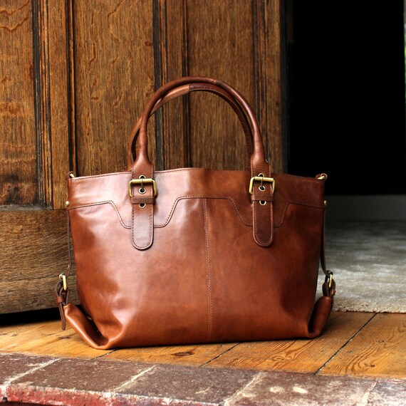 dark tan handbag