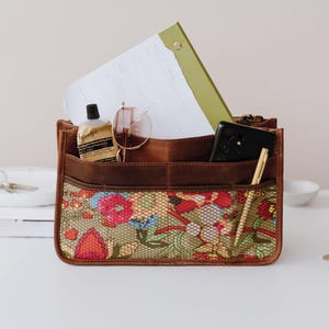 Handbag Insert with Pockets, Organiser Liner for Tote Bags,  Removable Purse Organiser, Bag Shaper