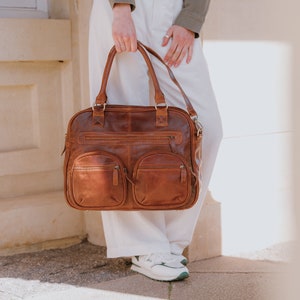 Leder-Windeltasche, Mutter und Baby-Tasche, Ledertasche für Mütter, Reise-Windeltasche, neue Muttergeschenk, Baby-Dusche-Geschenk, Geschenke für Mutter