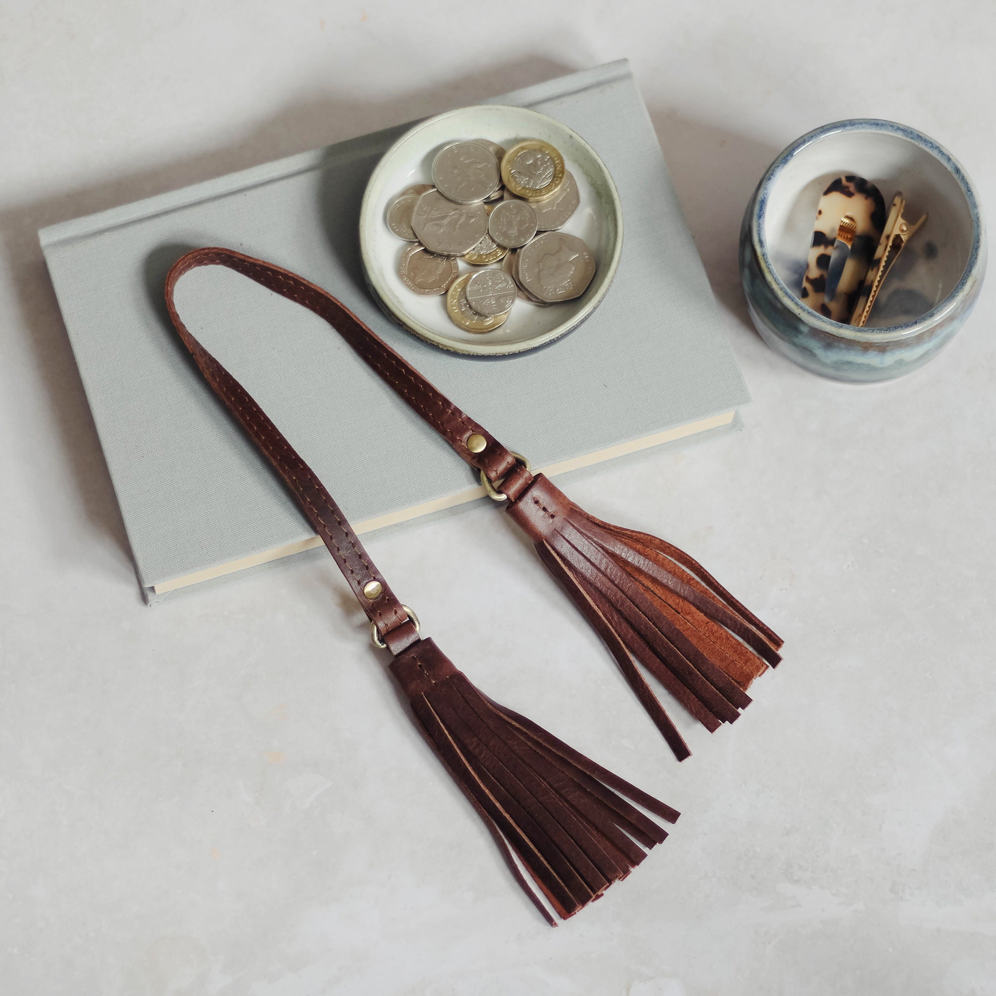 Leather Tassel Leather Bag Accessory Tie Tassel Detachable Etsy