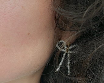 Pearl Bow Earrings