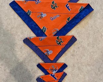 Dog Bandanas / Florida Gators / Large, Small and X-Small