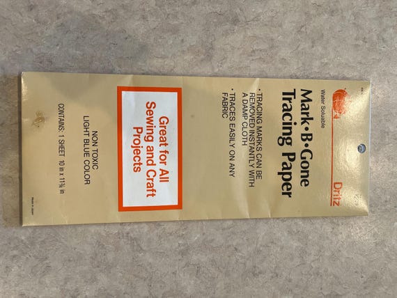 Vintage Dritz Mark B Gone Tracing Paper Water Soluable 1987