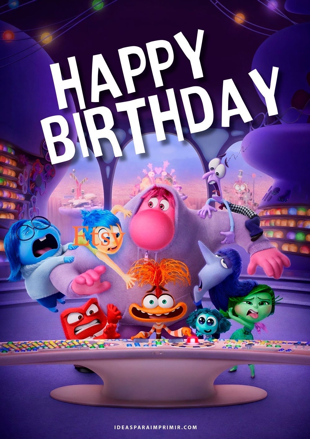 Inside Out 2 “digital Birthday Card - Printable PDF” - Etsy