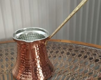 Hammered Copper Turkish Coffee Pot, Handmade Cezve, Stovetop Coffee Maker, Coffee Lover Gift
