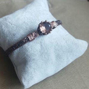 Zultanite Copper Cuff Bracelet, Genuine Zultanite Gemstone, Handmade Pure Copper Adjustable Bangle Gift zultanite