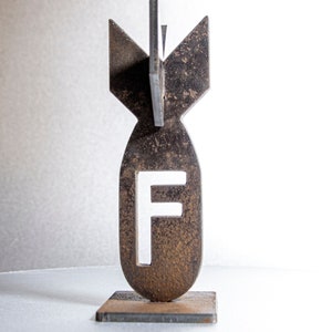 F bomb | Enchanted Swear Word Metal Art | Whimsical Desk Decor | Hilarious Gag Gift | Novelty desk accessories | Cuss word gift