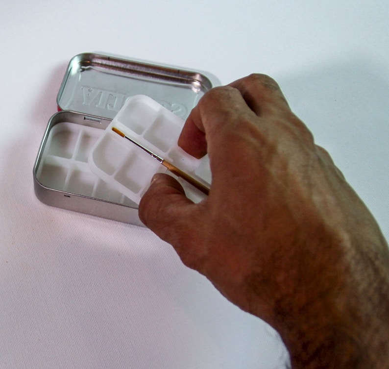 Altoid Tin Paint Palette Travelfriendly Watercolor Set Etsy