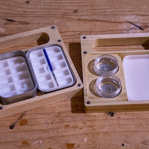 Estuche de transporte de pintura Altoids, estuche de arte itinerante, caja de artista portátil, estuche de arte portátil, pintura sobre la marcha, estuche de viaje para artista