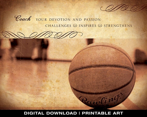 Basketball Coach Printable Gift Instant Download Digital - Etsy