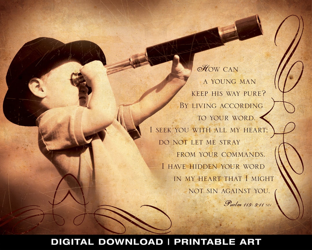 Psalm 119 Printable Bible Verse, Scripture Art Instant Download ...