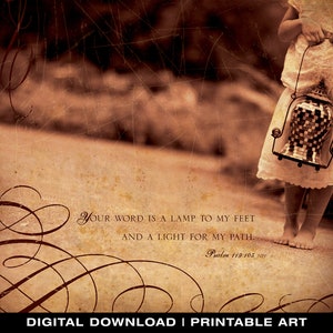Psalm 119 Printable Bible Verse, Scripture Art Instant Download ...