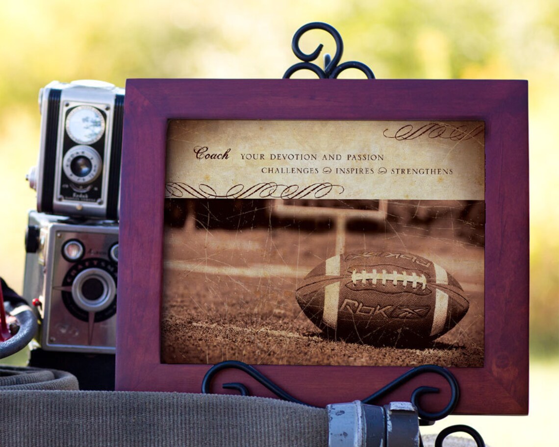 Personalized Football Coach Gift Football Coach Keepsake Etsy