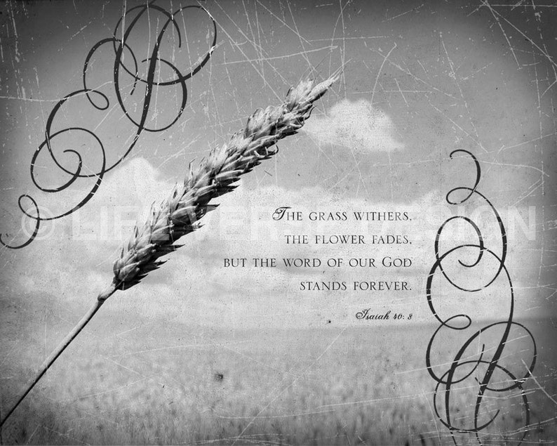 Bible Verse Artwork Scripture Art WORD OF GOD Isaiah 40 | Etsy