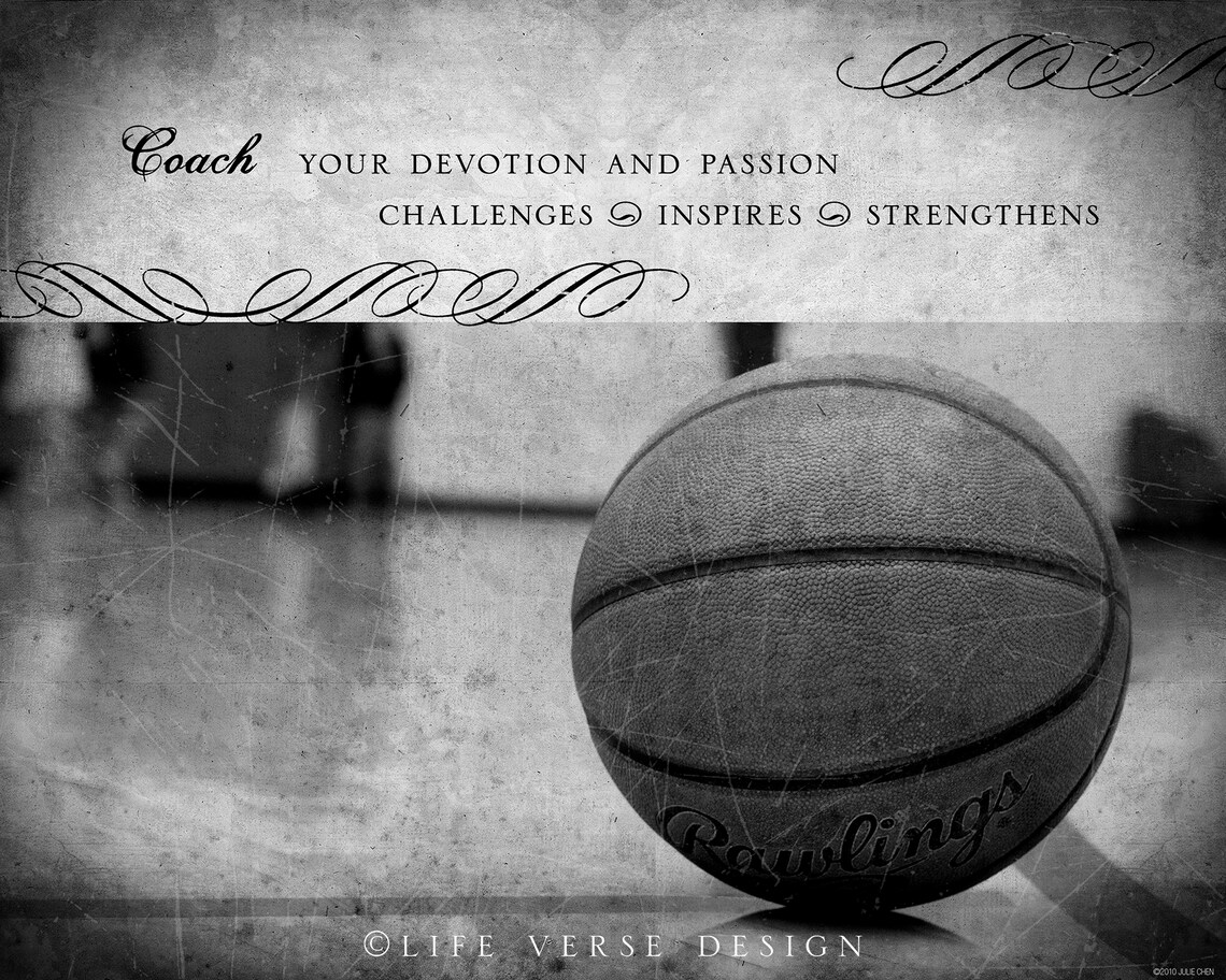 Basketball Coach Gift Personalized Basketball Coach Keepsake Etsy