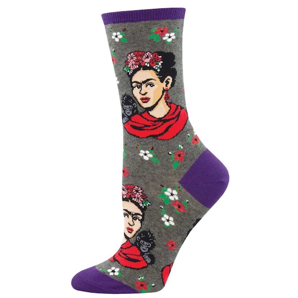 Choice of Frida Kahlo Wearing Shawl Inspired Women's Socks