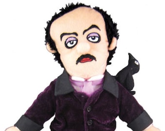 Edgar Allan Poe with Raven Plush Doll