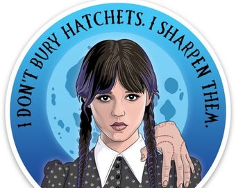 Wednesday Addams and Thing Sticker