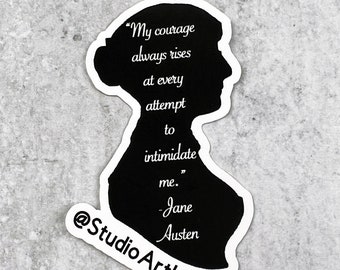 Jane Austen Silhouette Sticker