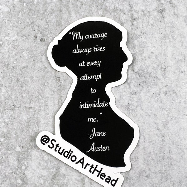 Jane Austen Silhouette Sticker