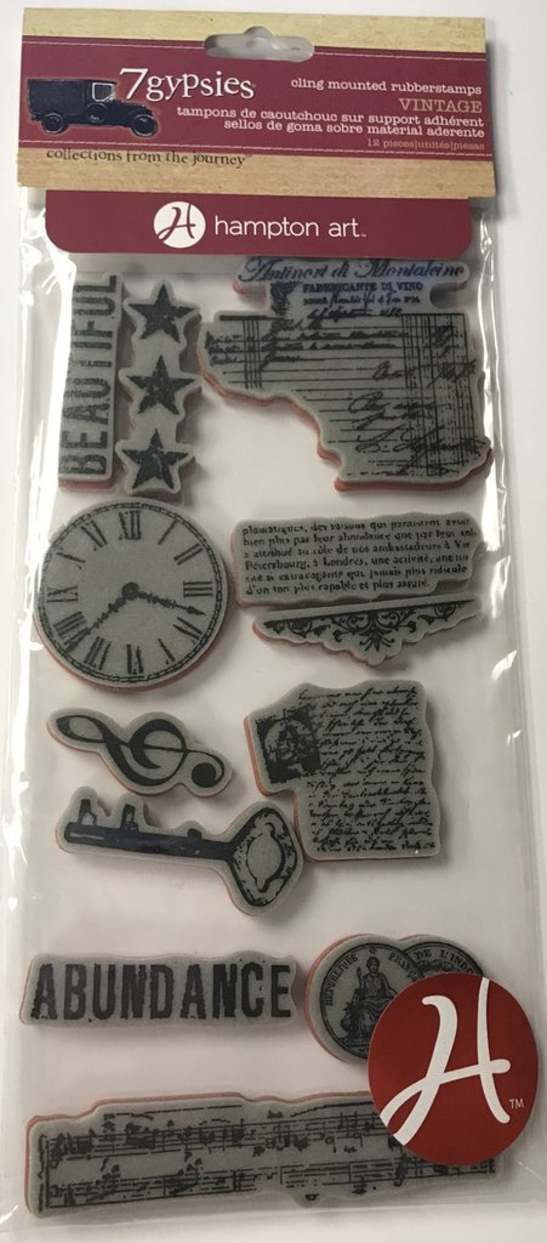 7gypsies Cling Stamp Abundance Vintage Stamp Collection Etsy