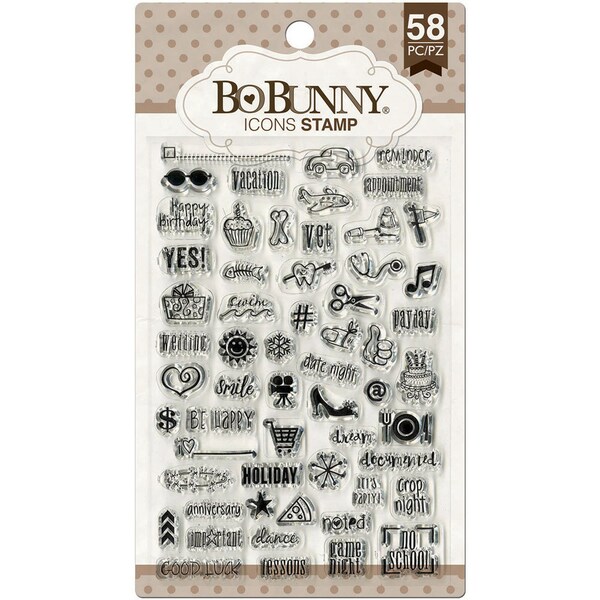 Bo Bunny Clear Acrylic Icon Stamps