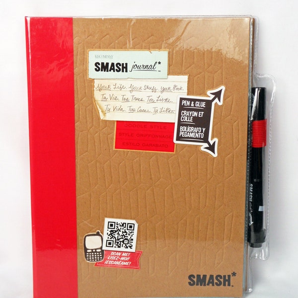 Red Doodle Smash Journal