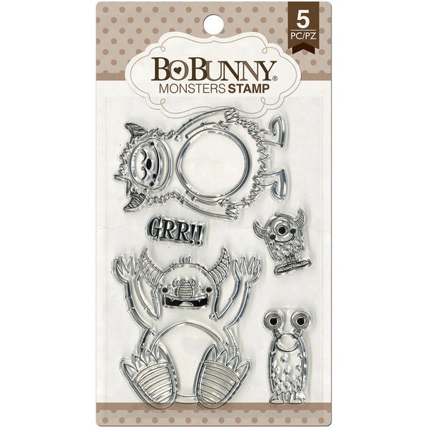 Bo Bunny Clear Acrylic Monster Stamps