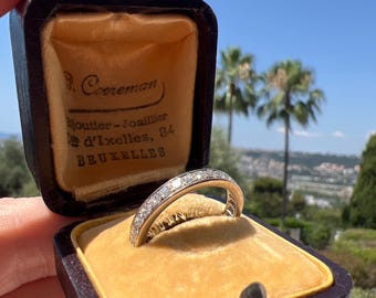 Jonc Diamant Eternité Art Déco 1920 Français