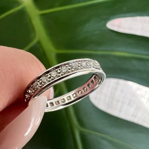 Cartier ring, wedding band ring, 18k white Gold, American band ring, Vintage Woman Band, Diamonds Ring, Woman Wedding Ring, band ring, Natural Diamonds, Birthday Gift Ring, Elegant Ring, Estate Ring, Gift For Her, Luxury French Ring, Proposal Ring