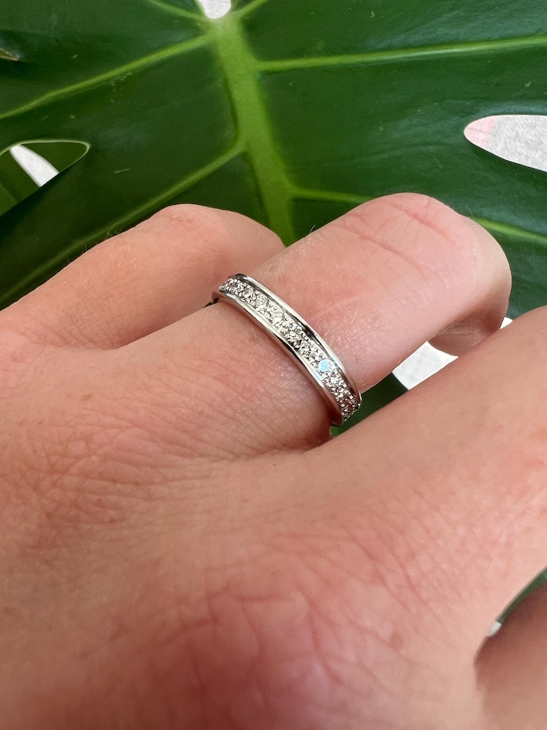 Cartier ring, wedding band ring, 18k white Gold, American band ring, Vintage Woman Band, Diamonds Ring, Woman Wedding Ring, band ring, Natural Diamonds, Birthday Gift Ring, Elegant Ring, Estate Ring, Gift For Her, Luxury French Ring, Proposal Ring