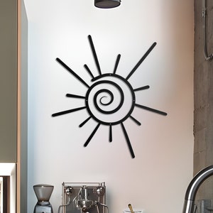 Metall Sonne Wandkunst Sunburst Kunst, Boho Metallwandkunst, Beachy Zeichen Metall, Pool Schild, verrückte Sonne, Sonnenwandbehang Sun Metal Wandkunst