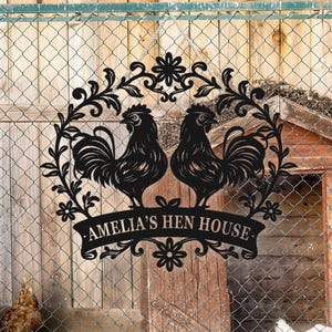 Customized Chicken Farm Metal Sign, Personalized Chicken Coop, Hen House Coop Sign, Family Name Sign for Farm House, Farm Decor, Famer Gifts