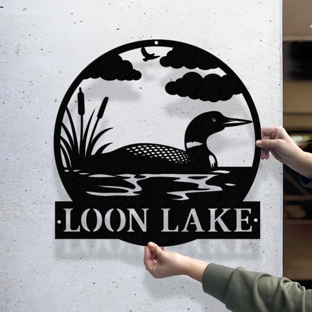 Personalized Loon Duck Name Sign | Metal Loons Sign | Duck Hunter Gifts ...