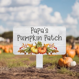 Outdoor Pumpkin Patch Farm Sign, Pumpkin Patch Metal Sign for Garden, Fall Decor, Autumn Garden Decoration, Harvest Pumpkin Patch Sign.