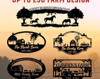 Personalized Your Metal Farm Sign, Farmhouse Metal Sign, Custom Ranch Sign, Farmhouse Decor, Farmer Gift, Farm Gate Sign, Outdoor Decor