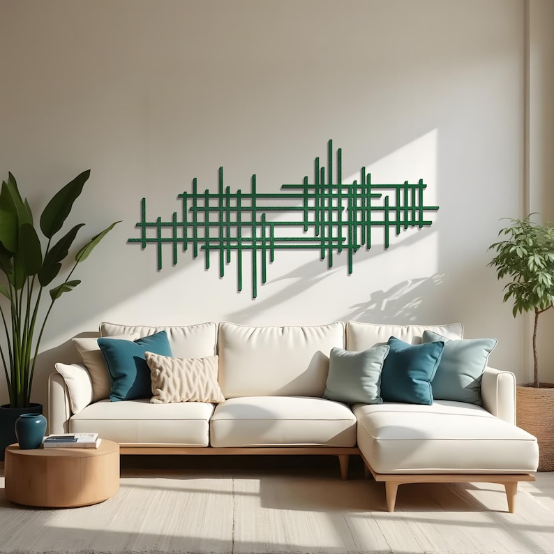 Modern Luxury Metal Wall Art, Black Geometric Wall Decor, Abstract ...