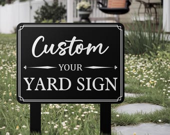 Custom Yard Metals Sign – Outdoor Metal Sign for Garden, Driveway, Lawn or House, Durable Home Decoration, Personalized Housewarming Gift