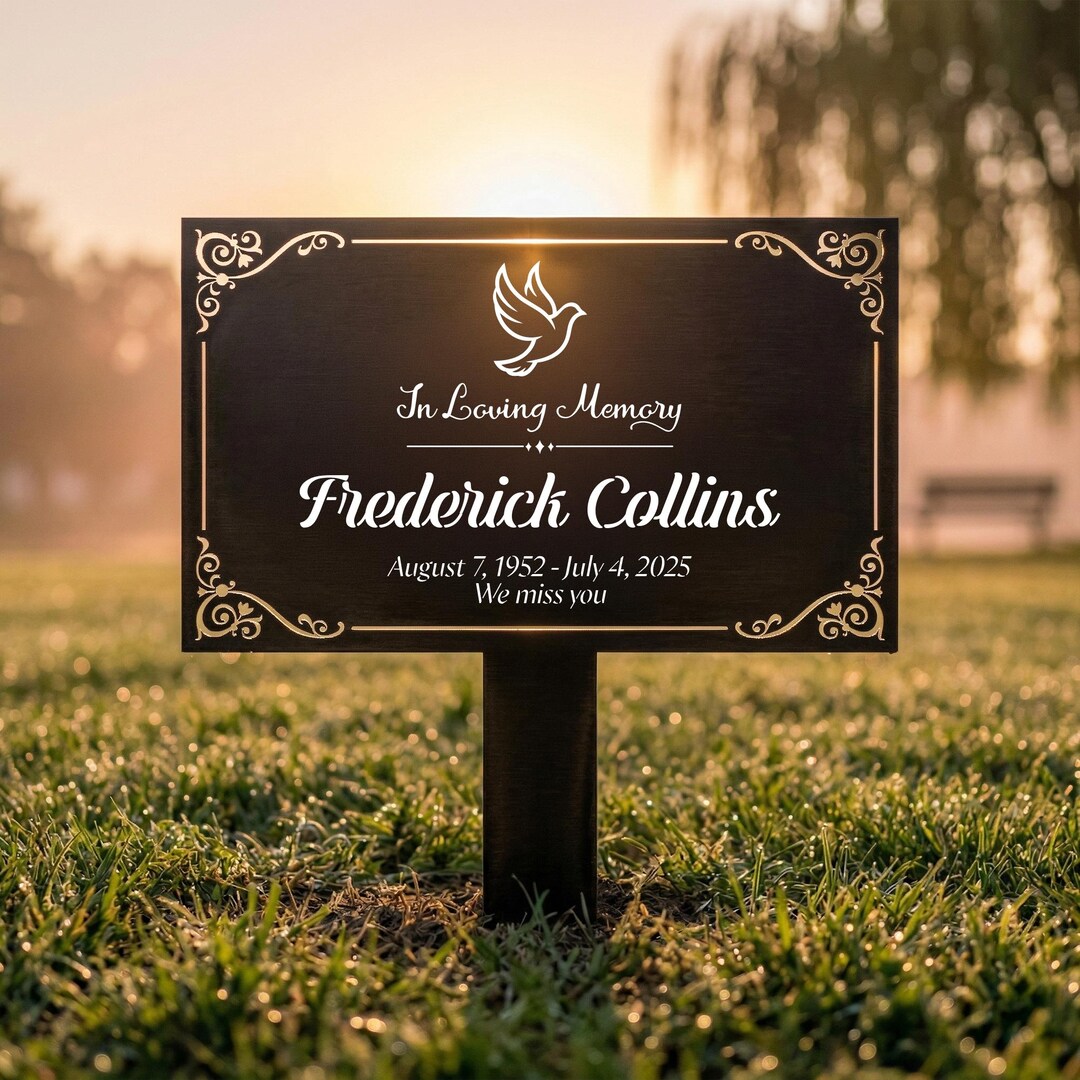 Custom Memorial Garden Stake, Personalized Grave Marker Sign, in Loving ...