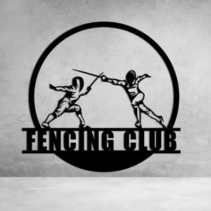Metal Fencing Metal Sign Led Light, Fencing Gift Fencer Gift Birthday Xmas, Fencing Team Gift, Combat Sports, Fencing Sport Wall Decor