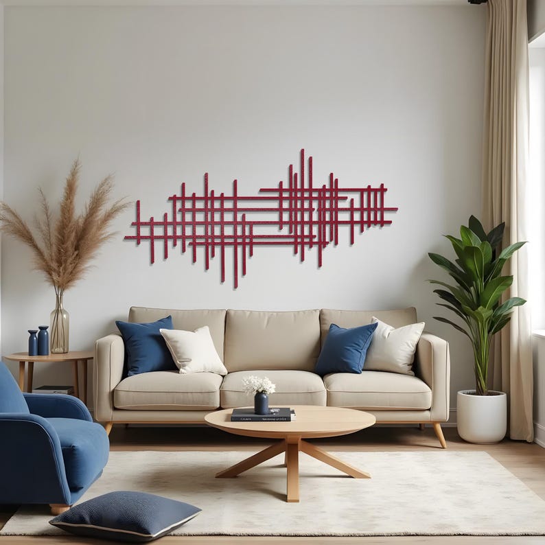 Modern Luxury Metal Wall Art, Black Geometric Wall Decor, Abstract ...