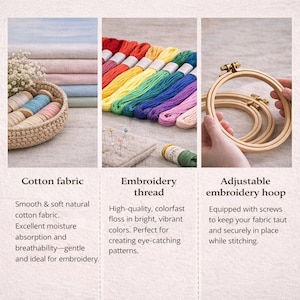 Modern Tree Embroidery Kit: Beginner Needlepoint Landscape, DIY Craft Gift image 11