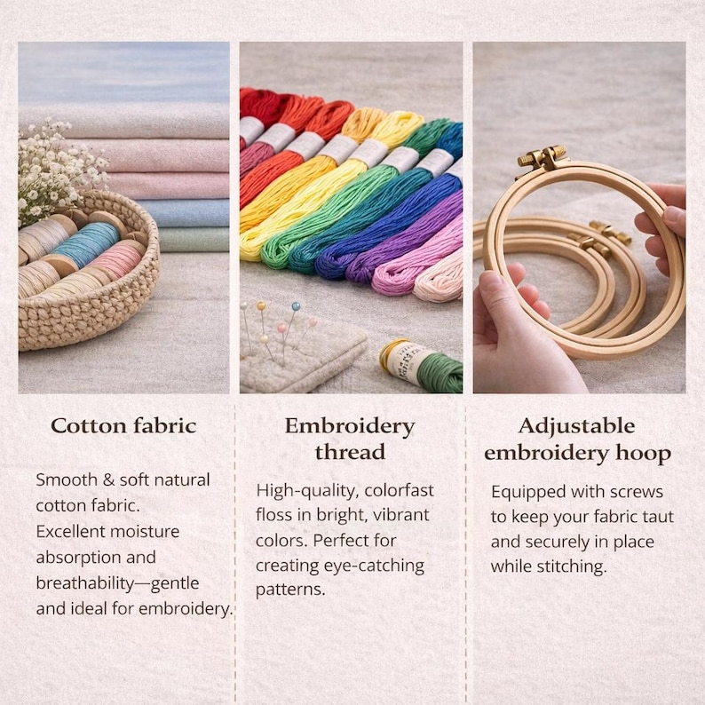 Modern Tree Embroidery Kit: Beginner Needlepoint Landscape, DIY Craft Gift image 11