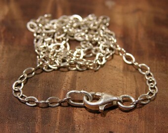 Sterling Silver Chain and Lobster Clasp 20 inch